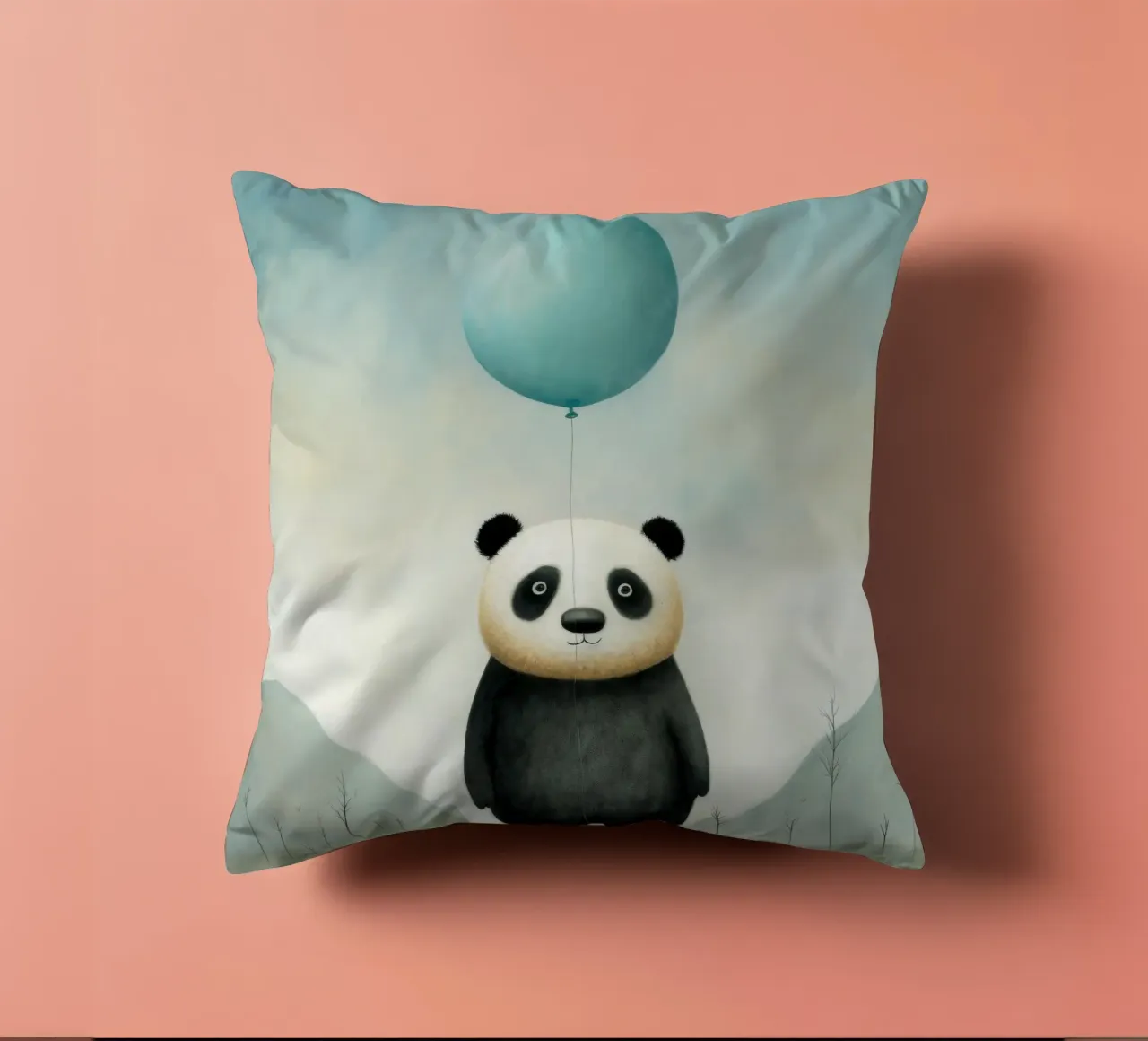 Panda minimale 4 cuscino da Minimal Animal Art