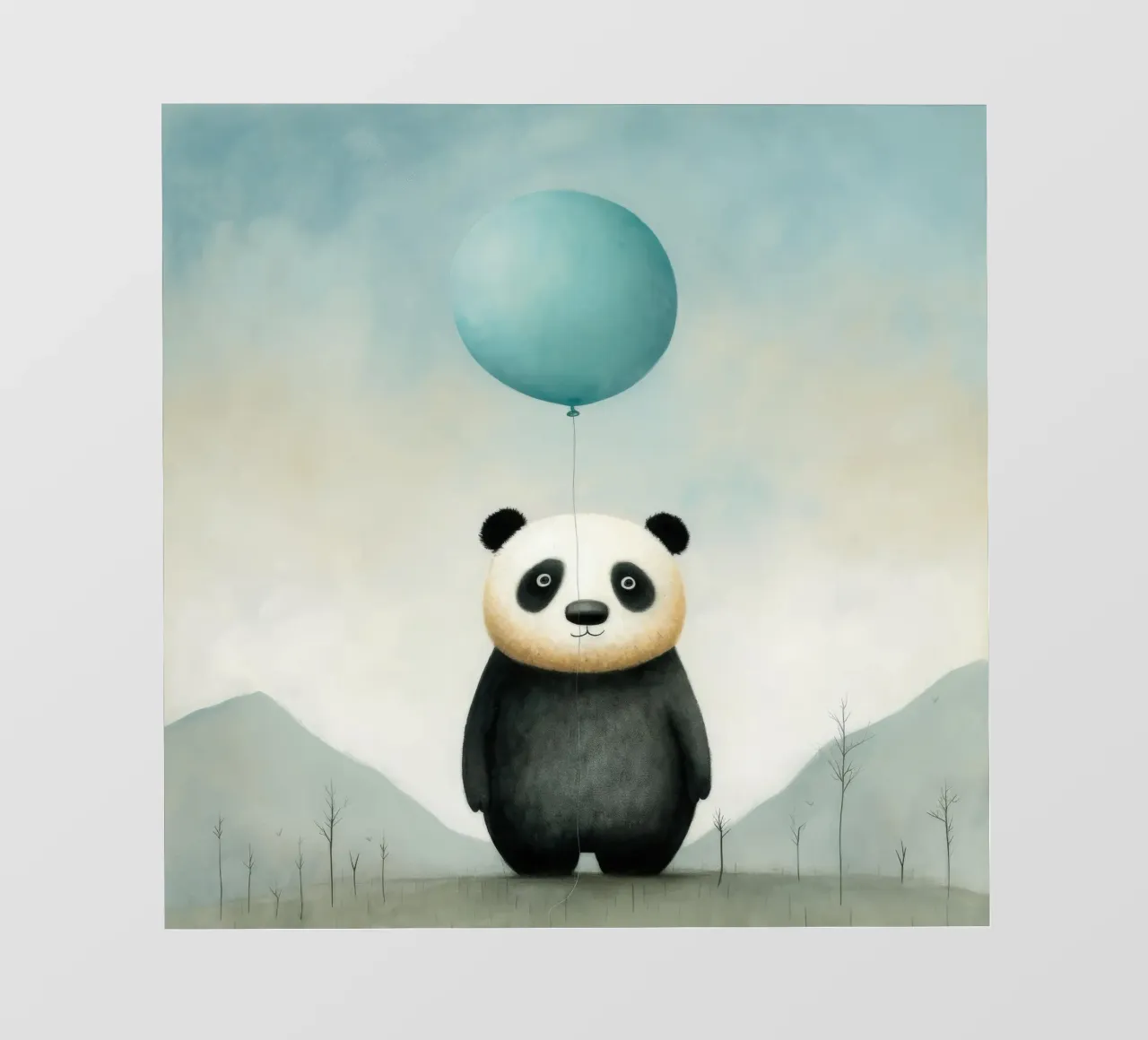 Panda minimale 4 pellicola backlit da Minimal Animal Art
