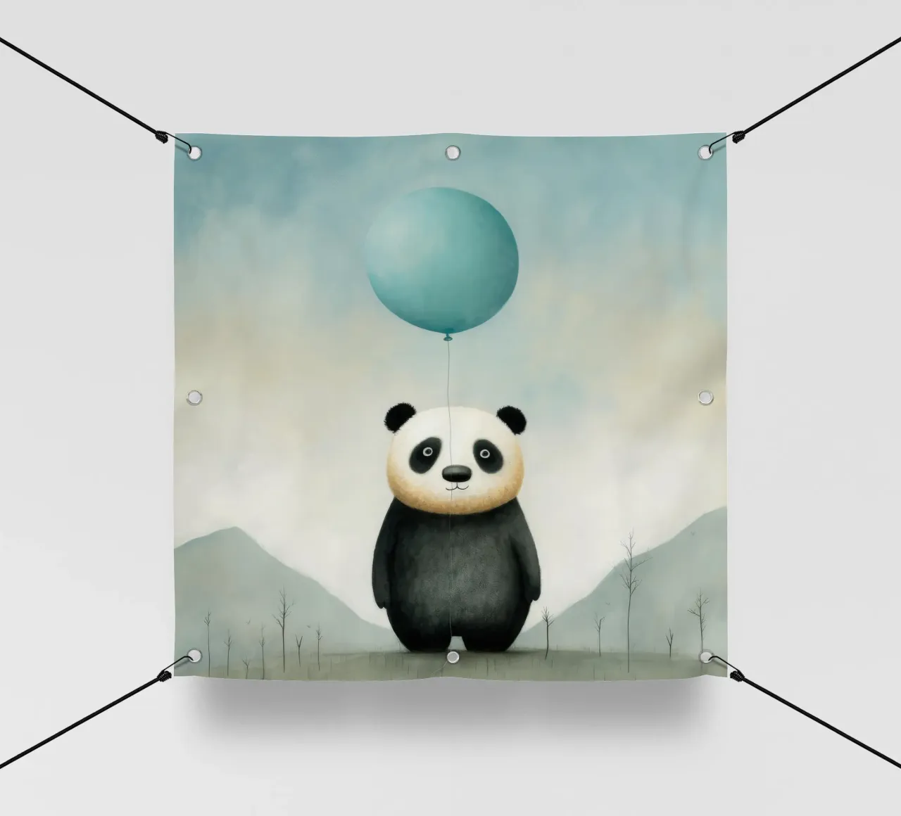 Panda minimale 4 telo in pvc da Minimal Animal Art