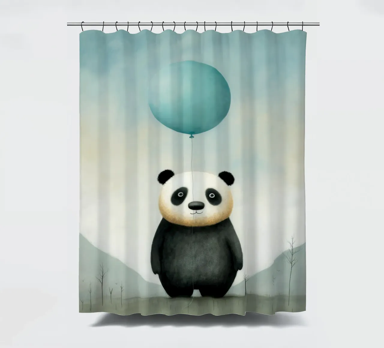 Panda minimale 4 tenda da doccia da Minimal Animal Art