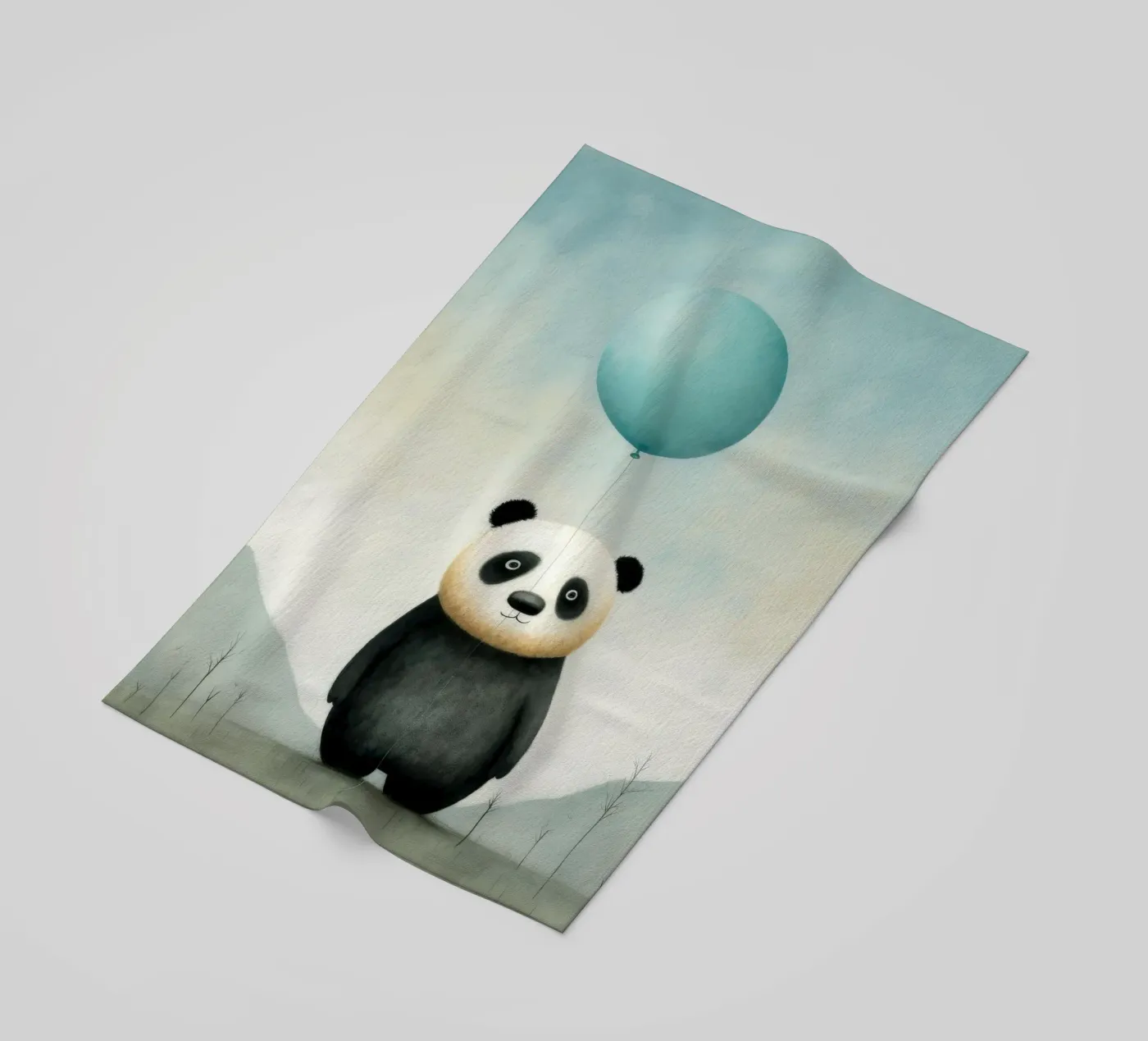 Minimo Panda telo mare da Minimal Animal Art