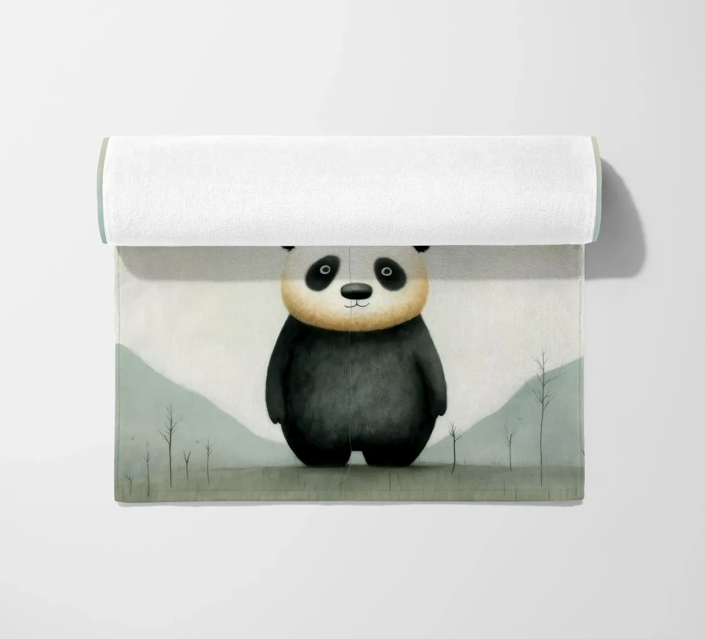 Minimo Panda telo mare da Minimal Animal Art