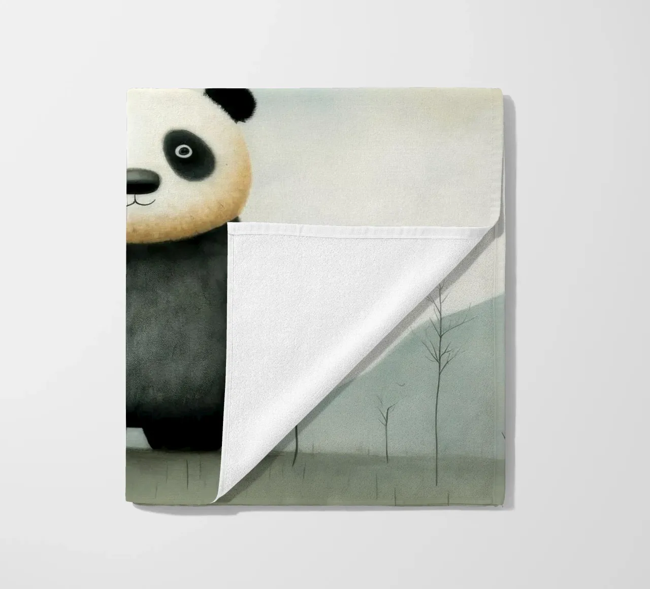 Panda minimale 4 telo mare da Minimal Animal Art