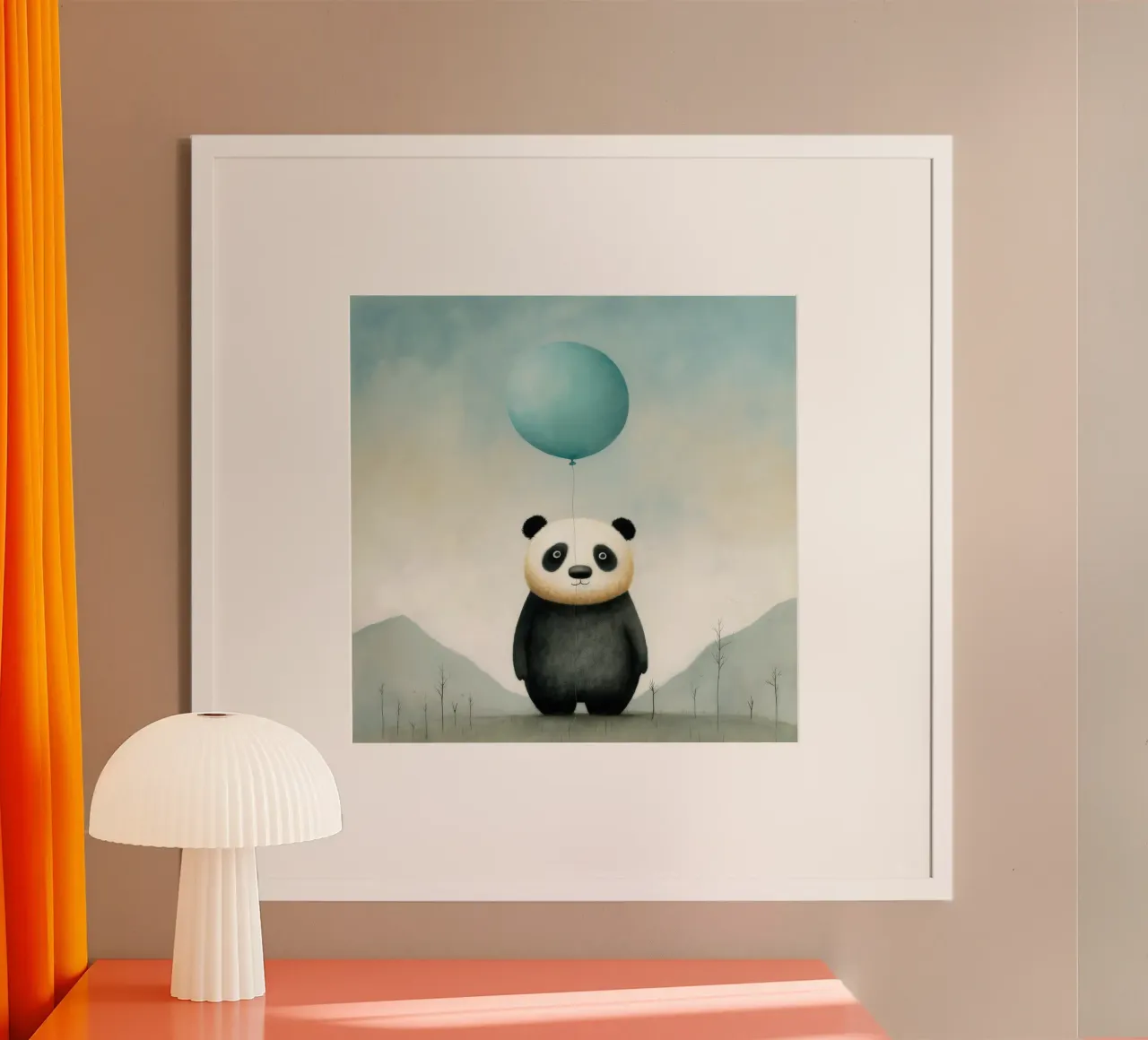 Minimo Panda poster da Minimal Animal Art