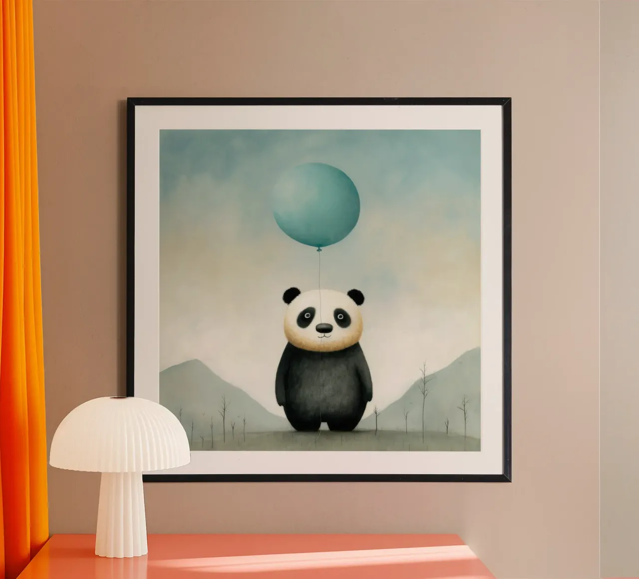 Minimo Panda poster da Minimal Animal Art