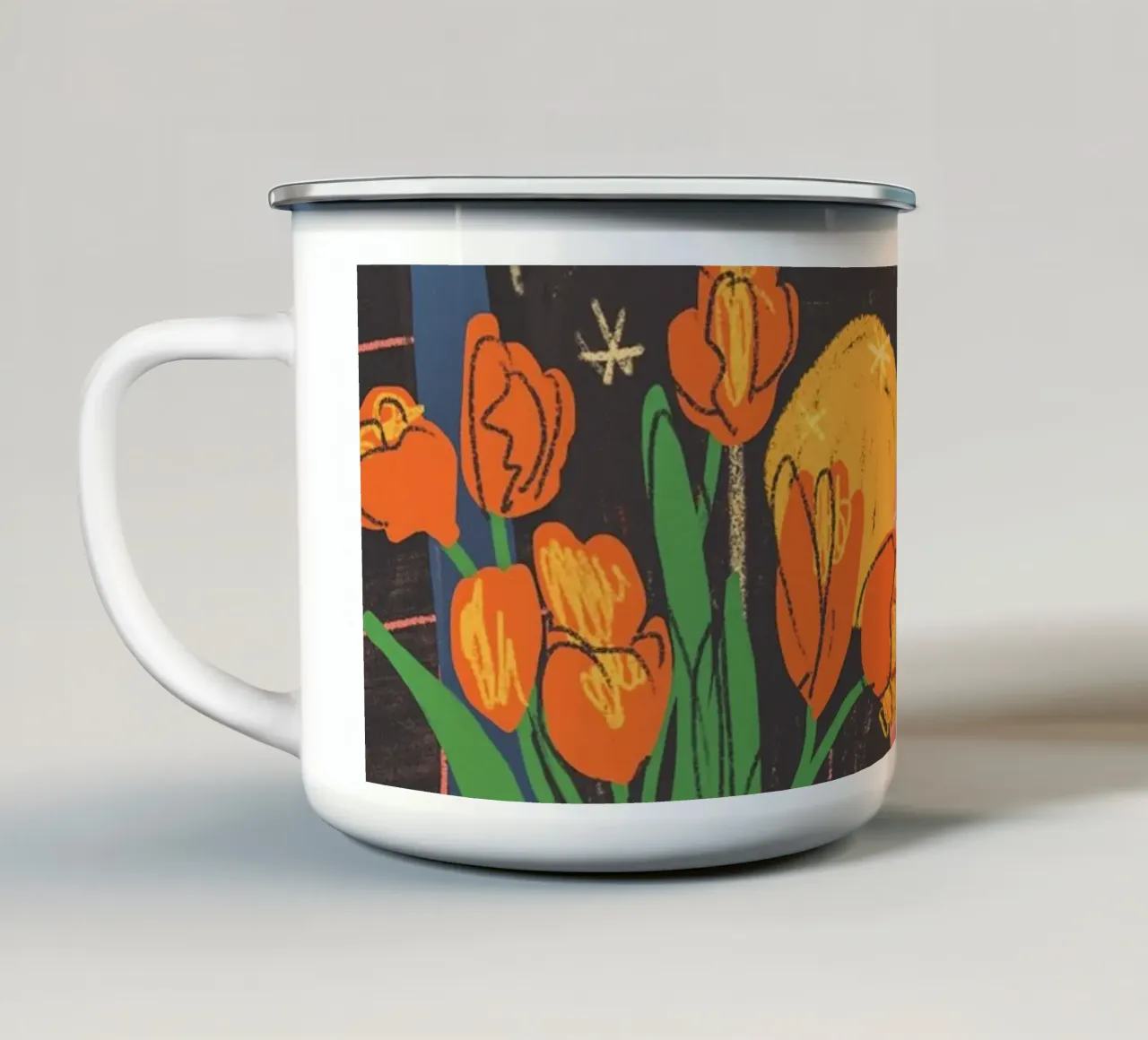 Disco tea tazza in smalto da GigiRosado