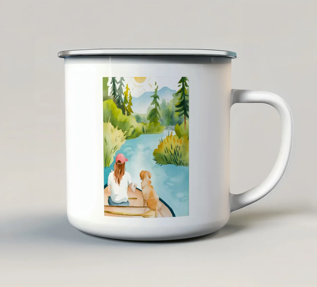 Compagni di fiume tazza in smalto da Artie Shifa