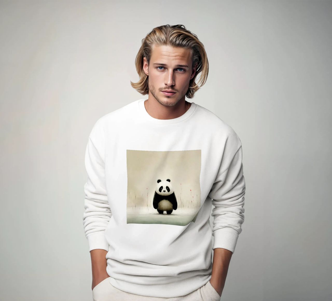 Panda minimale 1 felpa da Minimal Animal Art