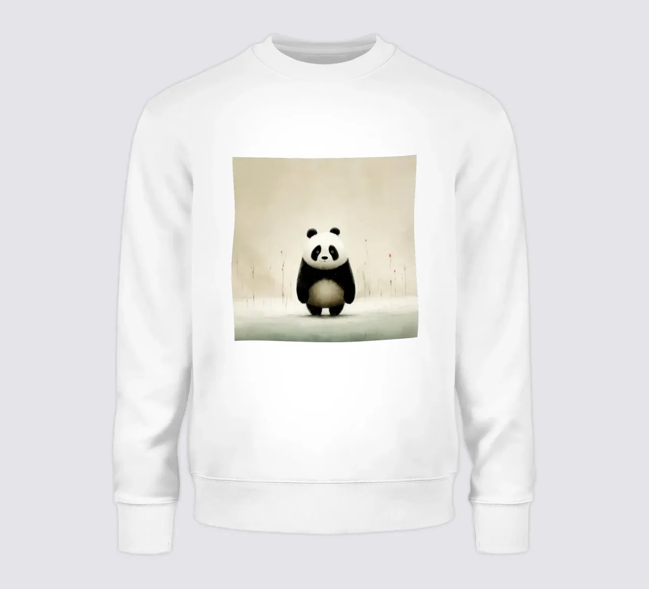 Minimal Panda 1 sweatshirt van Minimal Animal Art