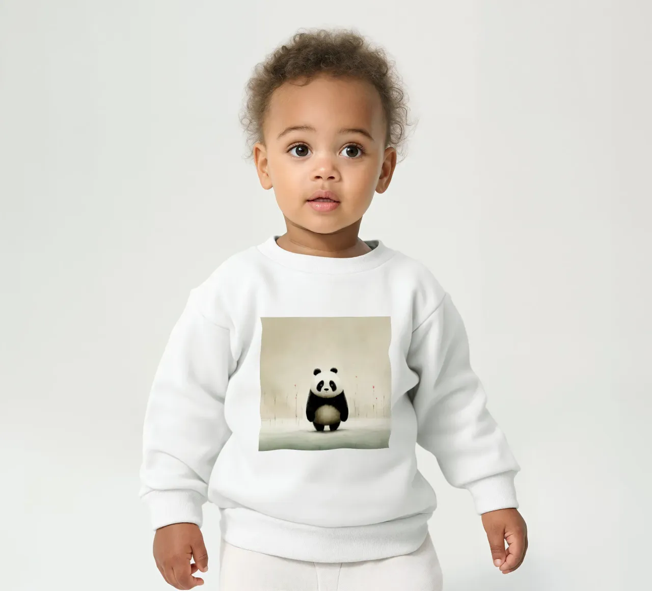 Panda mínimo 1 sudadera de bebé de Minimal Animal Art