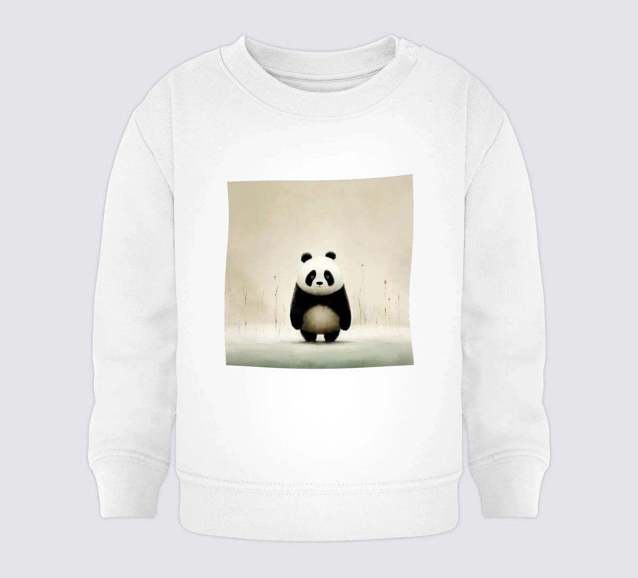 Panda minimale 1 felpa neonato da Minimal Animal Art