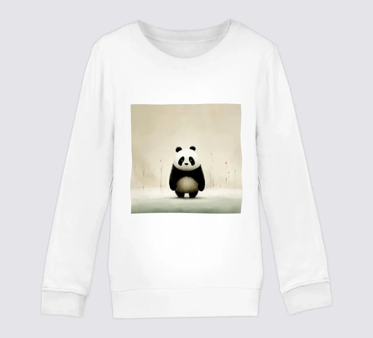 Panda minimale 1 felpa bambino da Minimal Animal Art