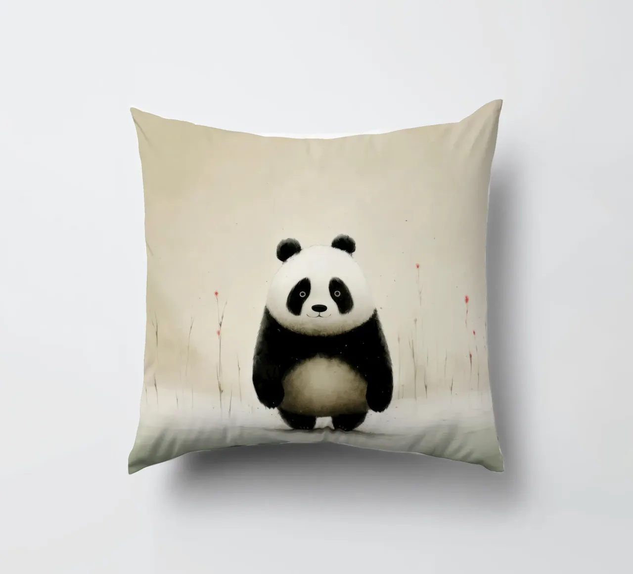 Panda minimale 1 cuscino da Minimal Animal Art
