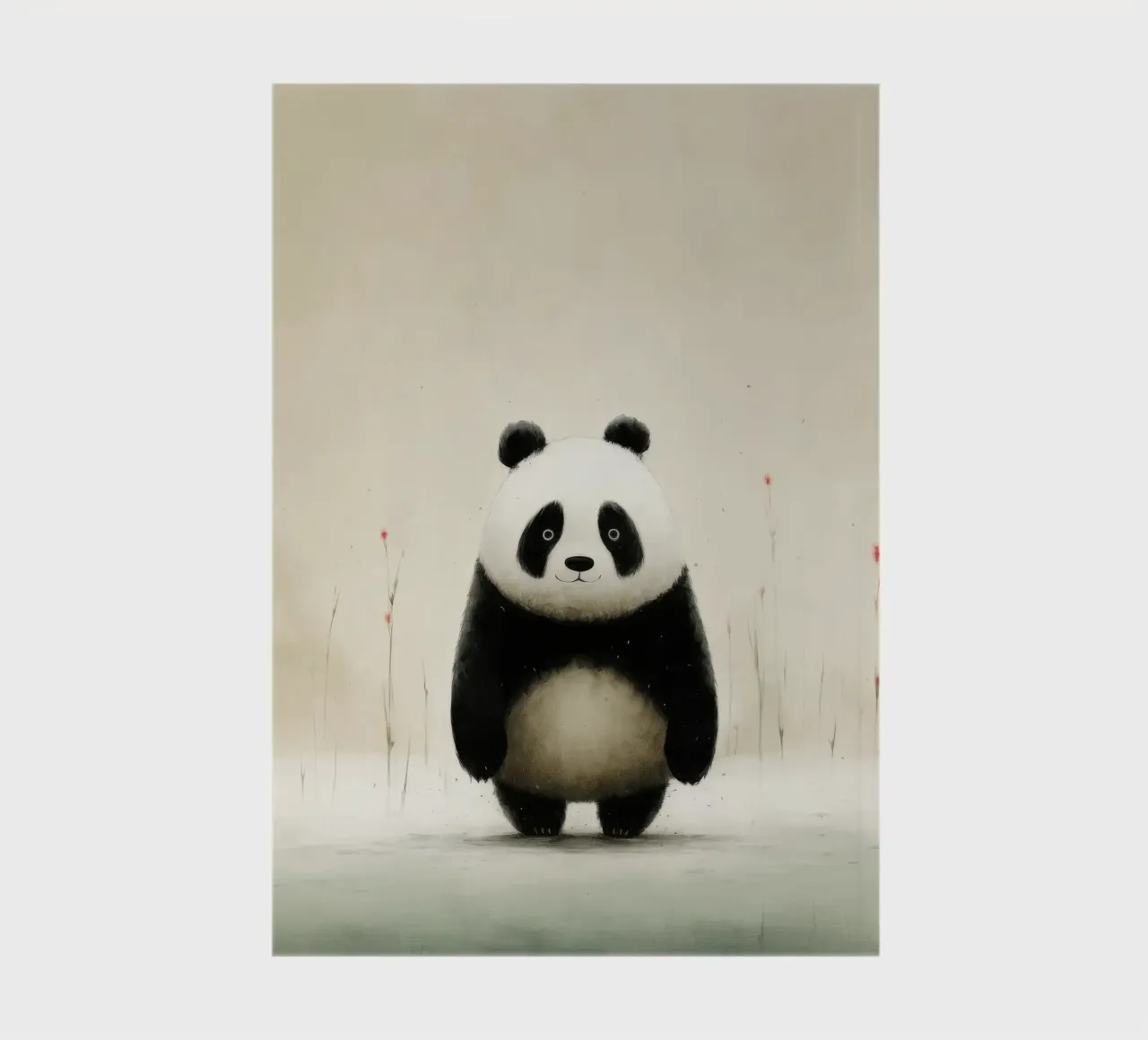 Minimal Panda 1 notebook by Minimal Animal Art