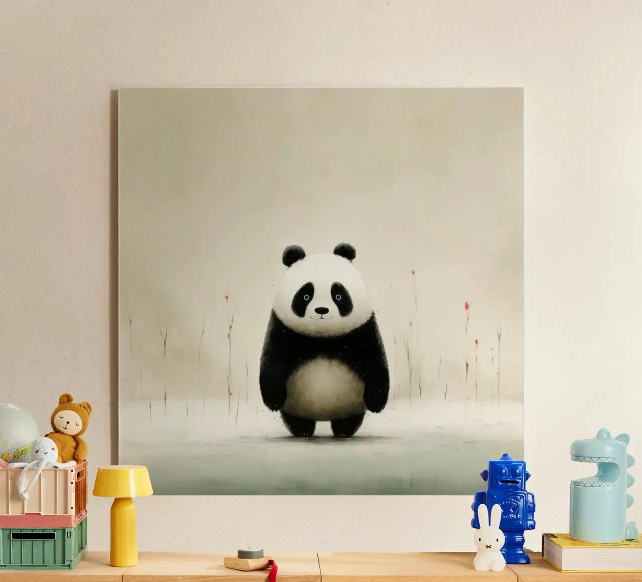 Minimal Panda Acryl-Glas von Minimal Animal Art