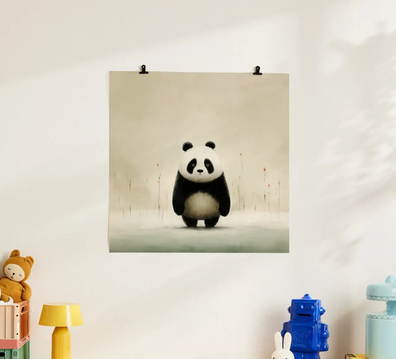 Minimal Panda poster da Minimal Animal Art