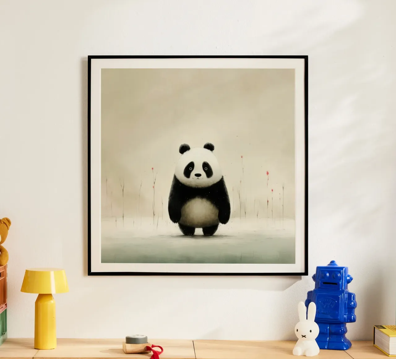 Minimal Panda poster da Minimal Animal Art