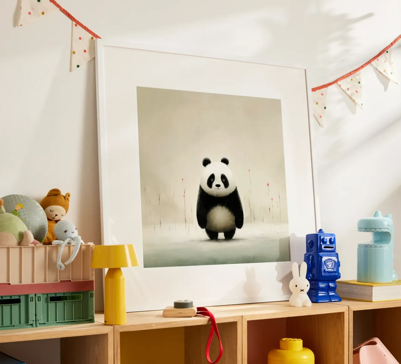 Minimal Panda poster da Minimal Animal Art