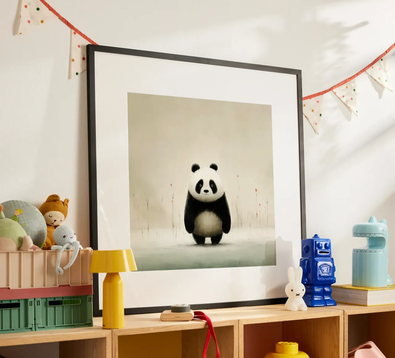 Minimal Panda poster da Minimal Animal Art