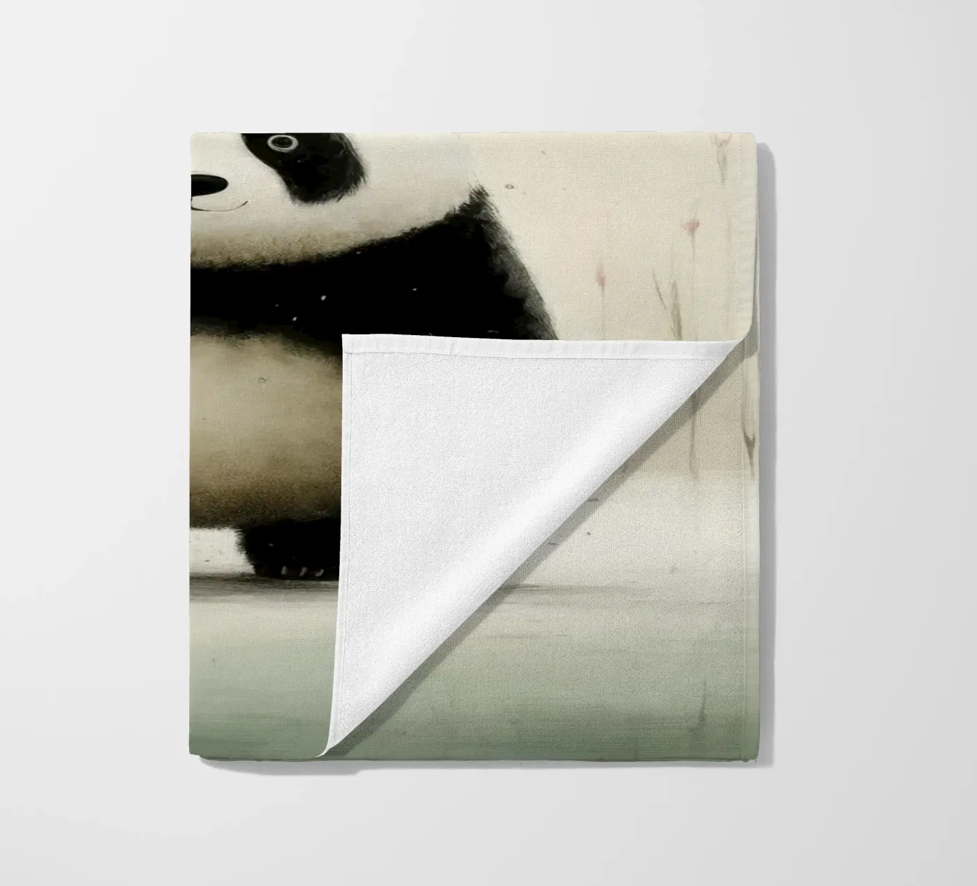 Minimal Panda telo mare da Minimal Animal Art