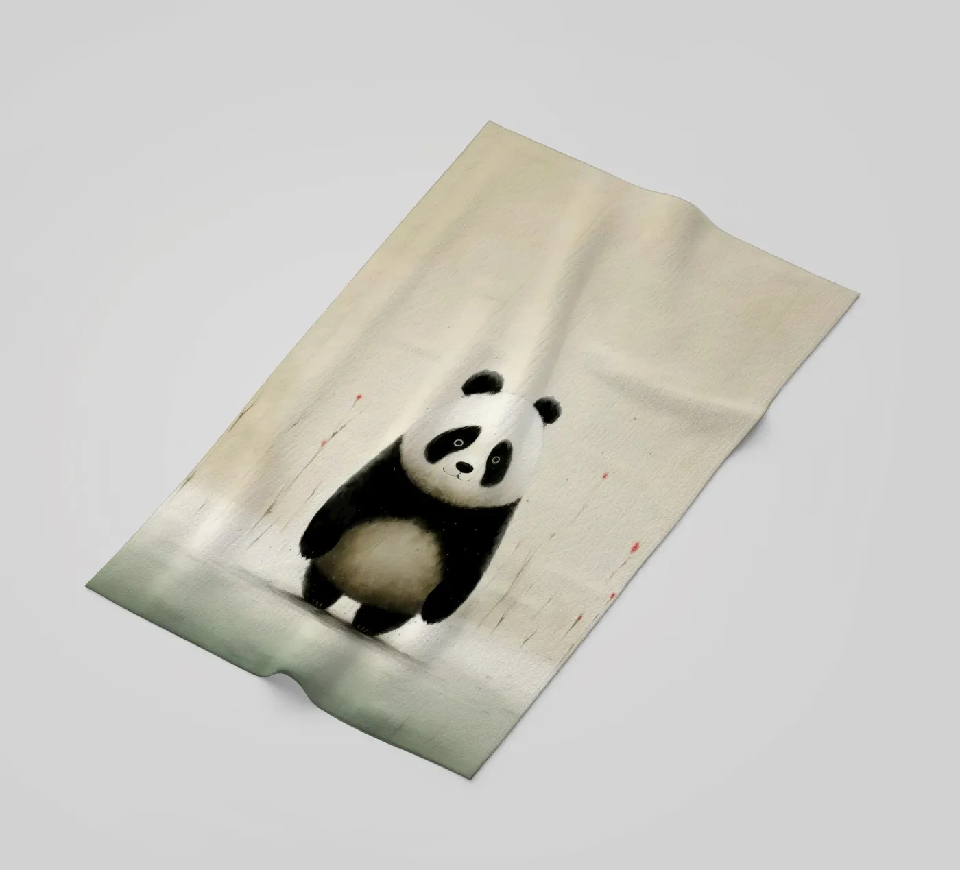 Minimal Panda telo mare da Minimal Animal Art