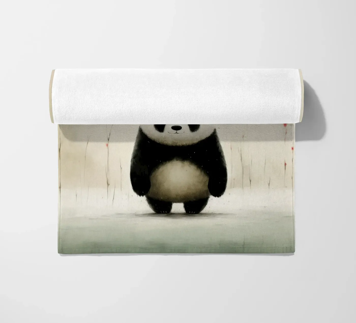 Minimal Panda telo mare da Minimal Animal Art