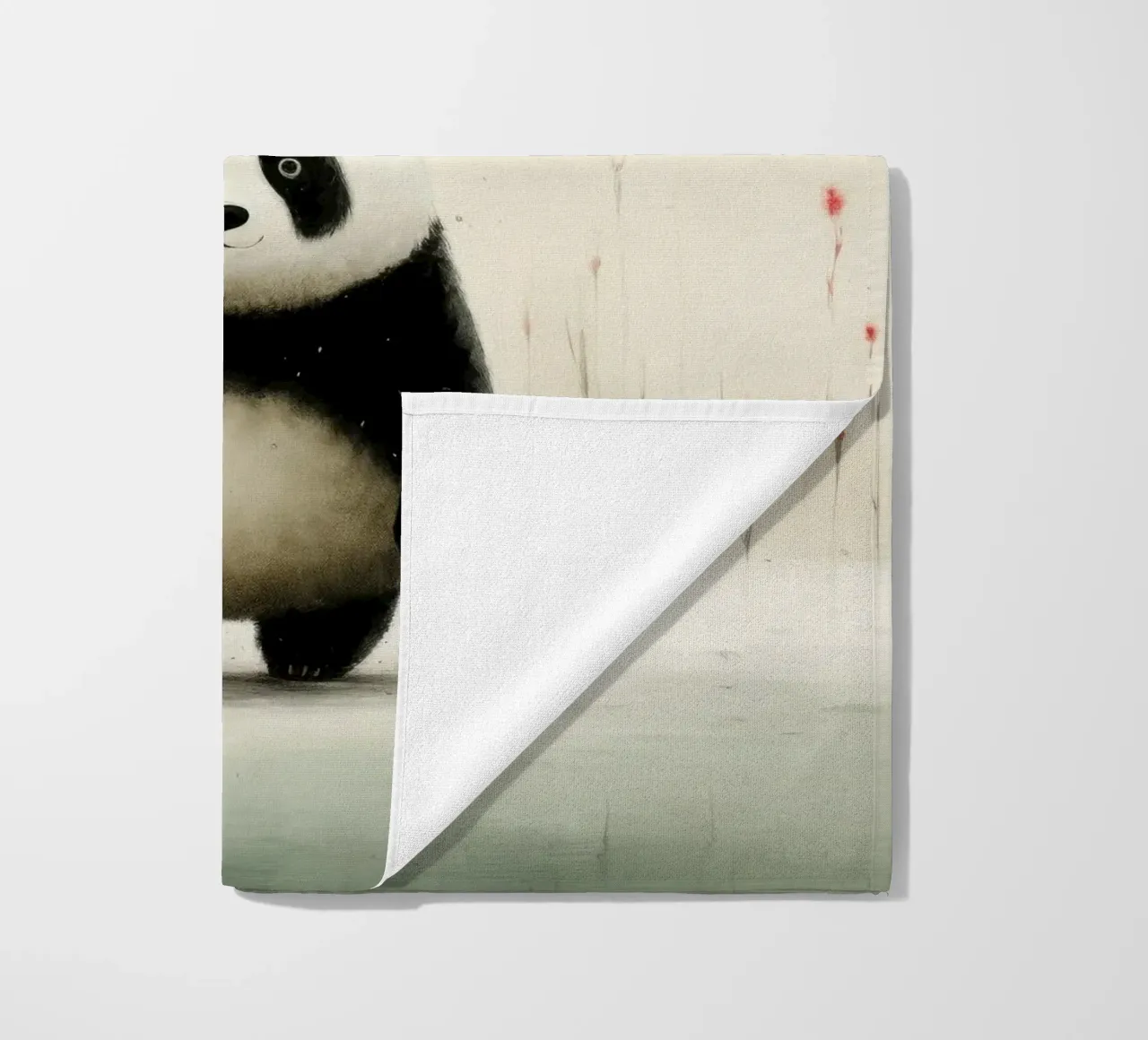 Panda minimale 1 telo mare da Minimal Animal Art