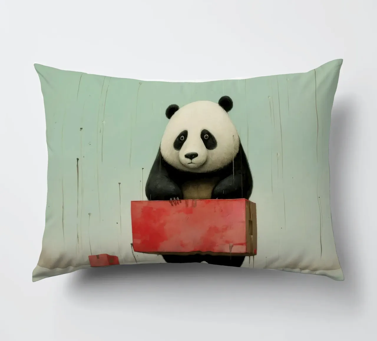 Orso panda minimale 2 cuscino da Minimal Animal Art