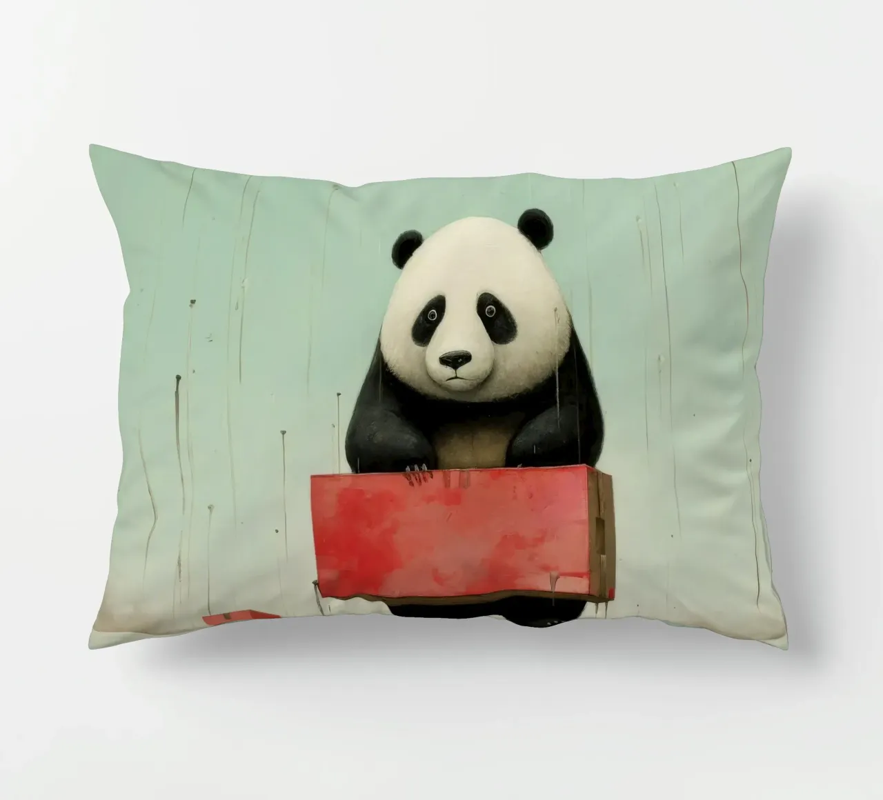 Orso panda minimale 2 cuscino da Minimal Animal Art