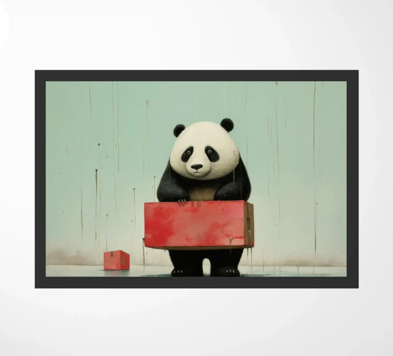 Orso panda minimale 2 zerbino da Minimal Animal Art