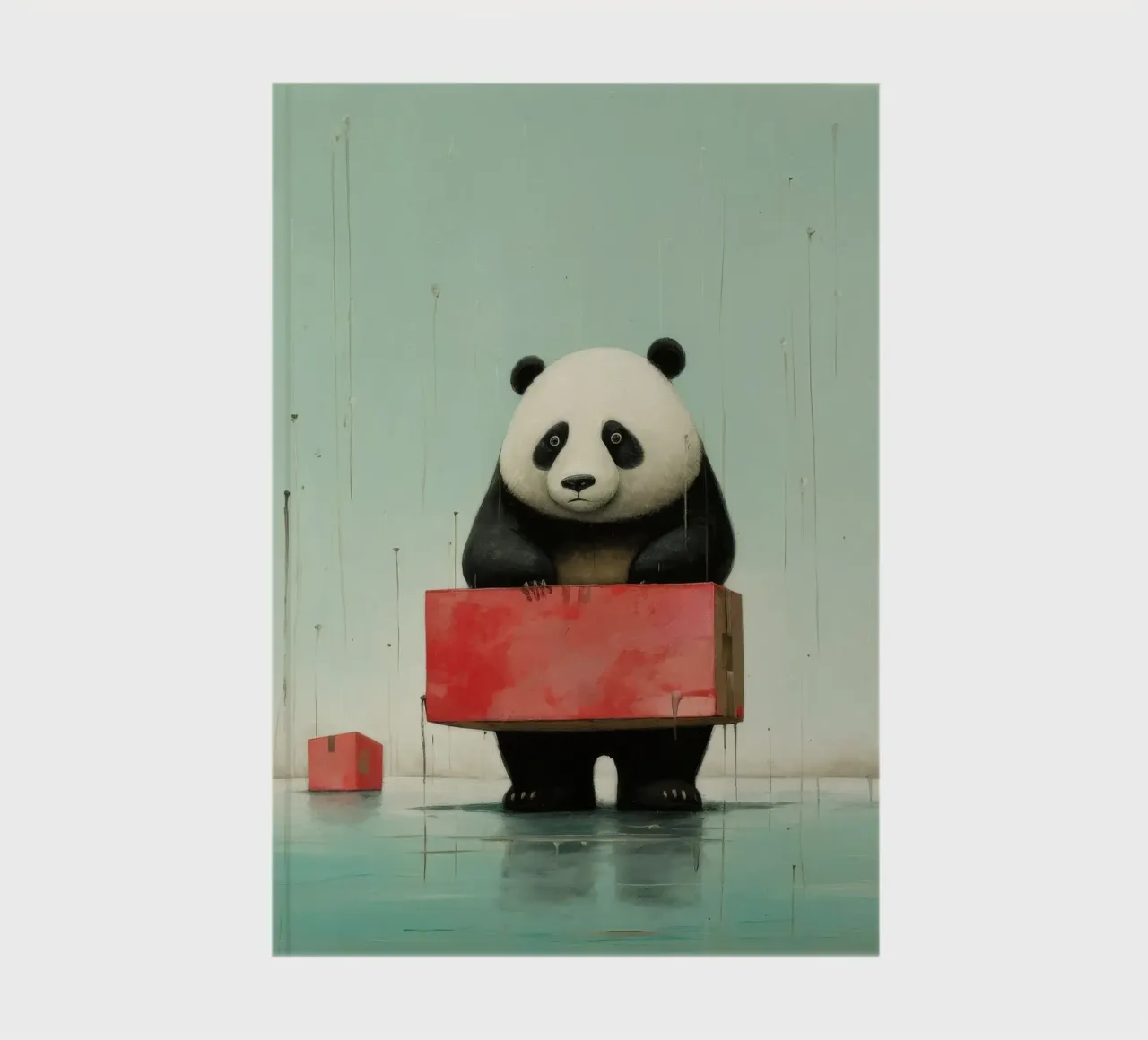 Minimal Panda Bear 2 notebook by Minimal Animal Art