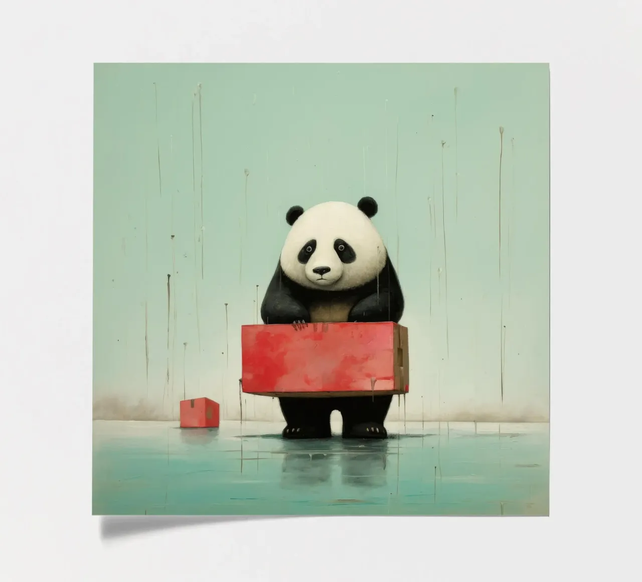 Minimal Pandabär 2 Stickerbogen von Minimal Animal Art