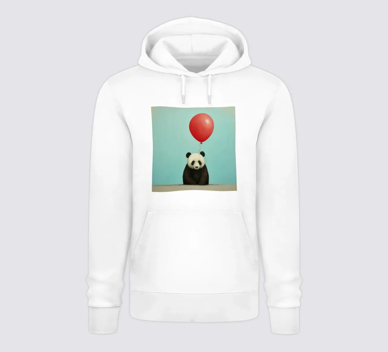 Orso panda minimale 3 felpa con cappuccio da Minimal Animal Art