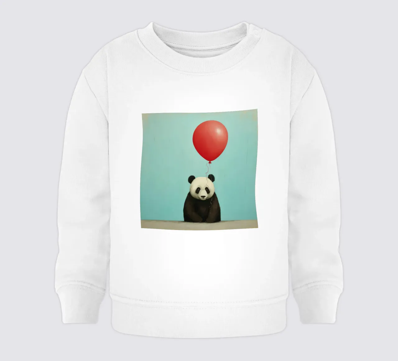 Orso panda minimale 3 felpa neonato da Minimal Animal Art