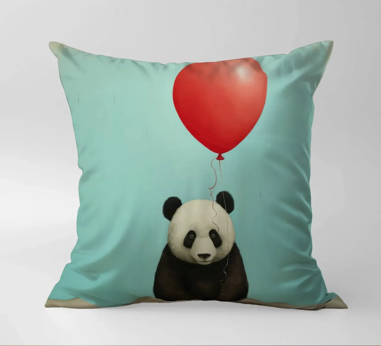 Orso panda minimale 3 cuscino da Minimal Animal Art