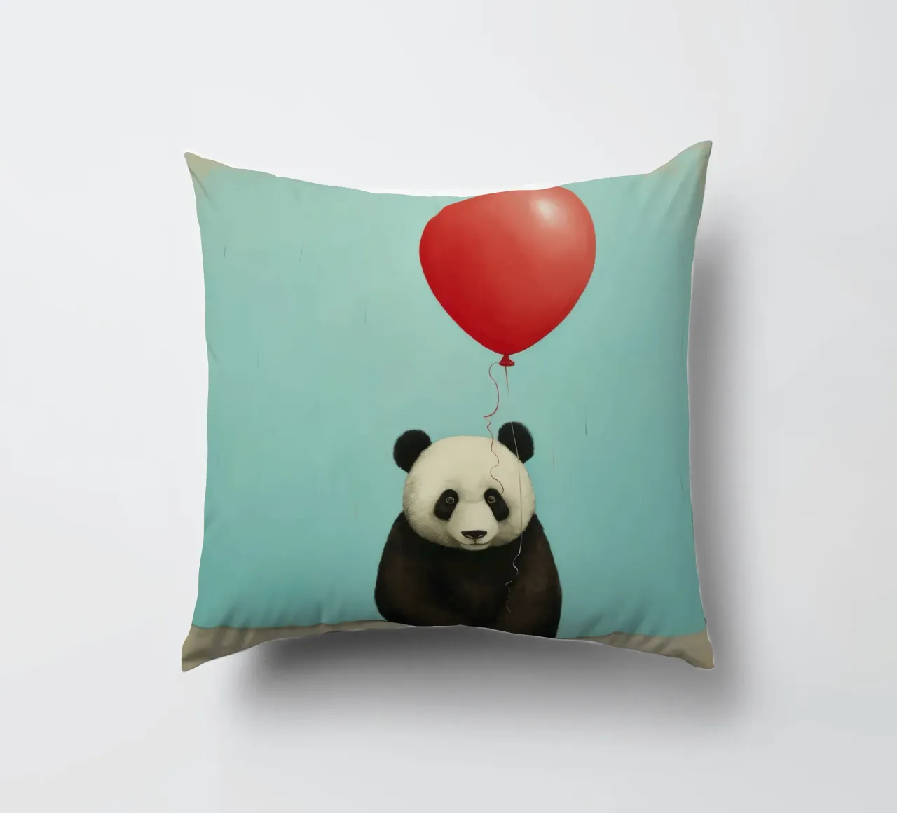 Orso panda minimale 3 cuscino da Minimal Animal Art