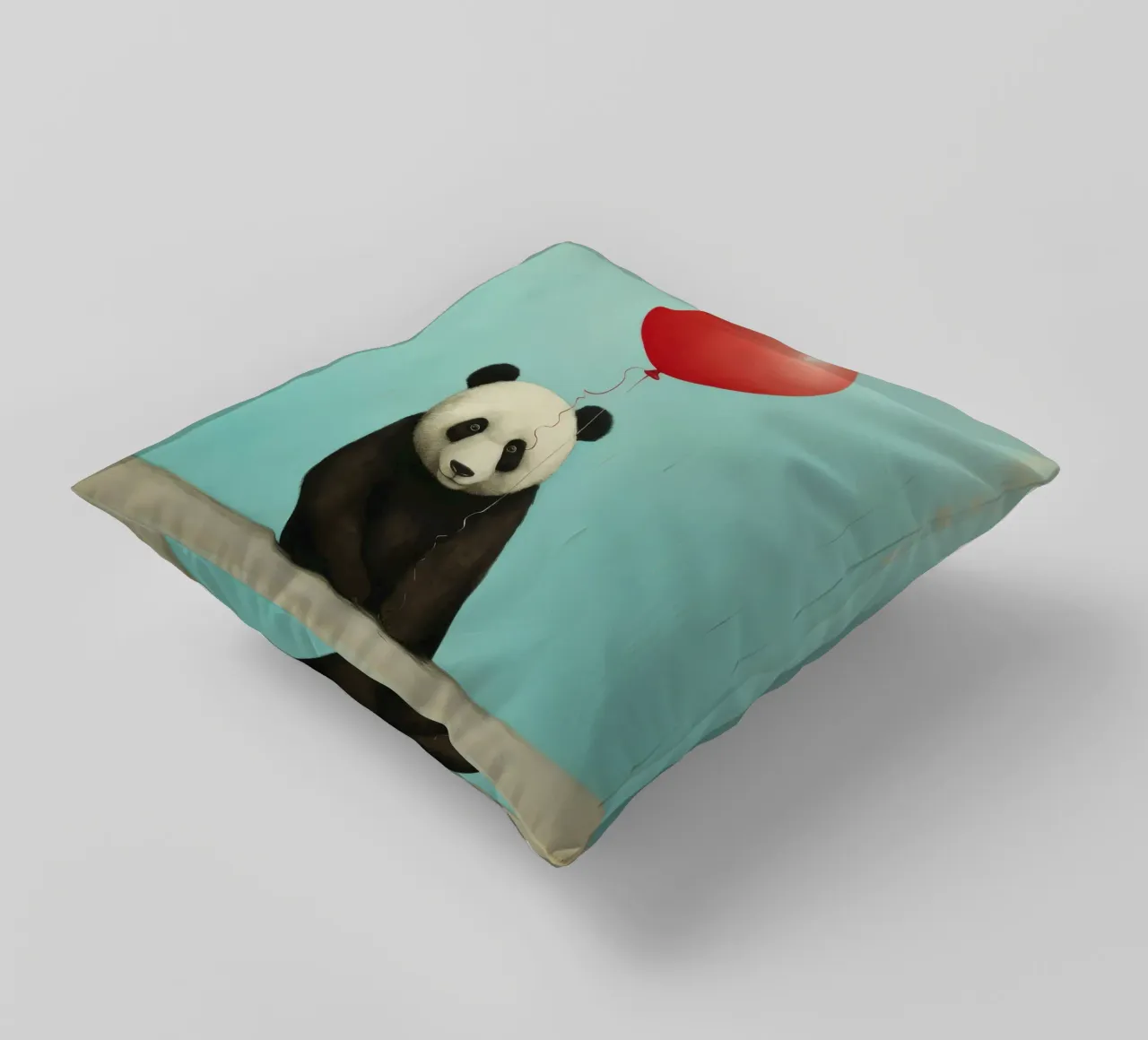 Orso panda minimale 3 cuscino da Minimal Animal Art