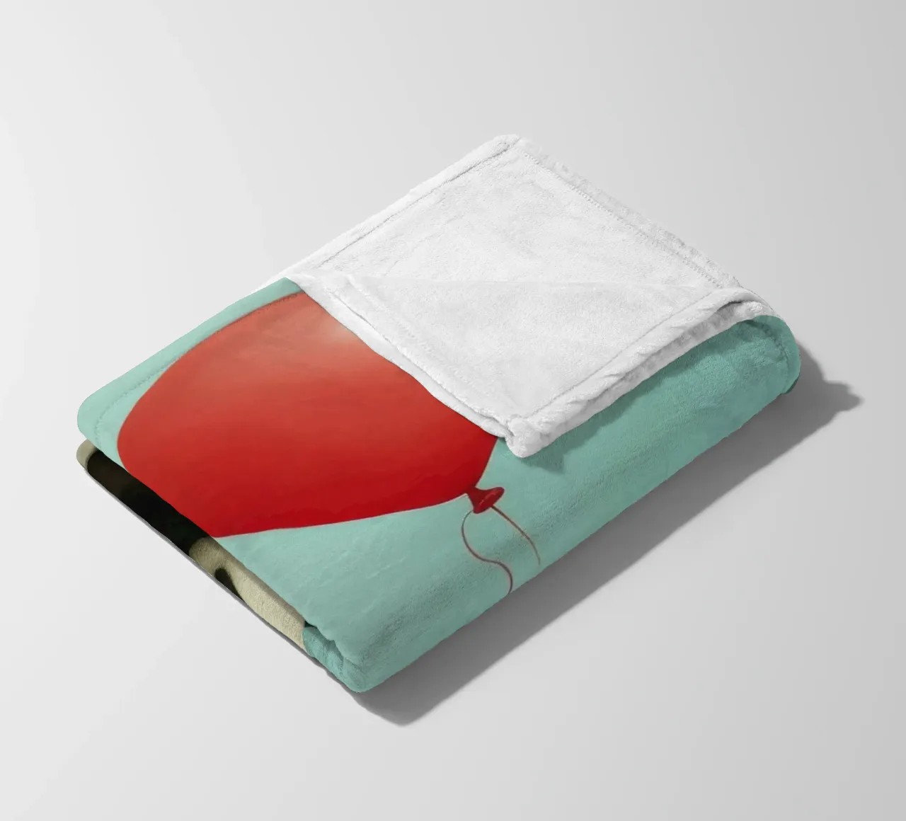 Orso panda minimale 3 coperta in pile da Minimal Animal Art