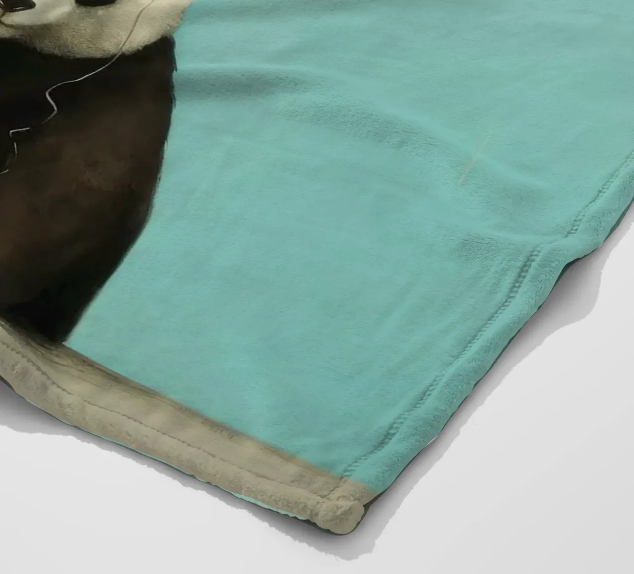 Orso panda minimale 3 coperta in pile da Minimal Animal Art
