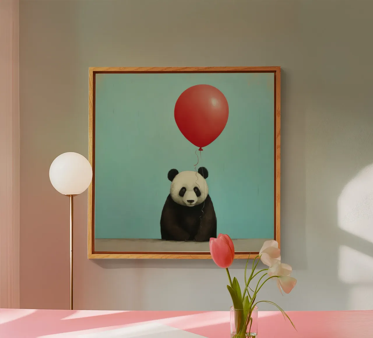 Minimal Panda Bear plexiglass da Minimal Animal Art
