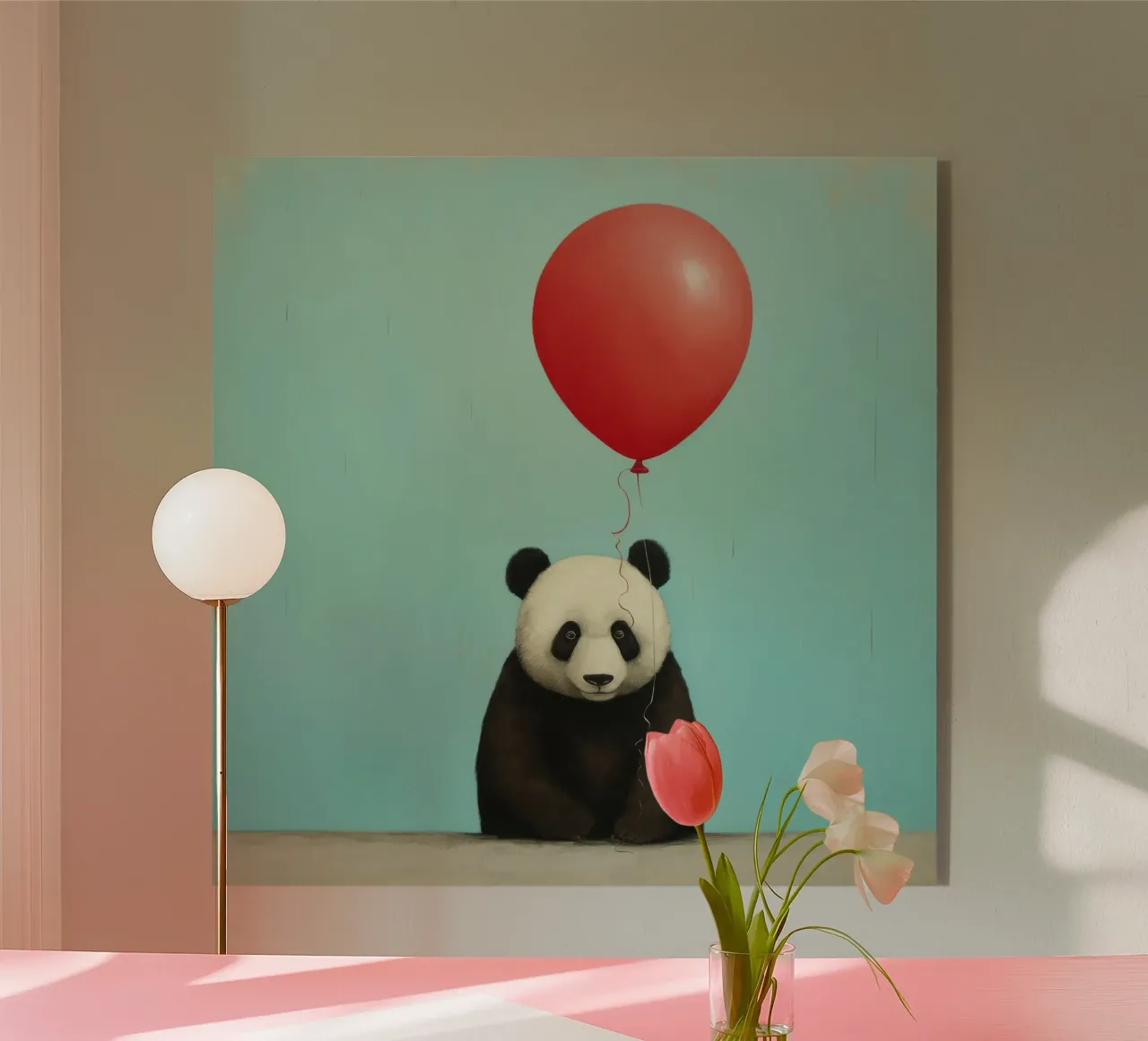 Orso panda minimale 3 plexiglass da Minimal Animal Art