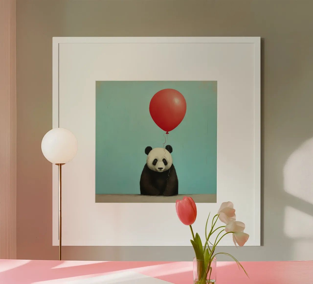 Orso panda minimale 3 carta hahnemühle da Minimal Animal Art