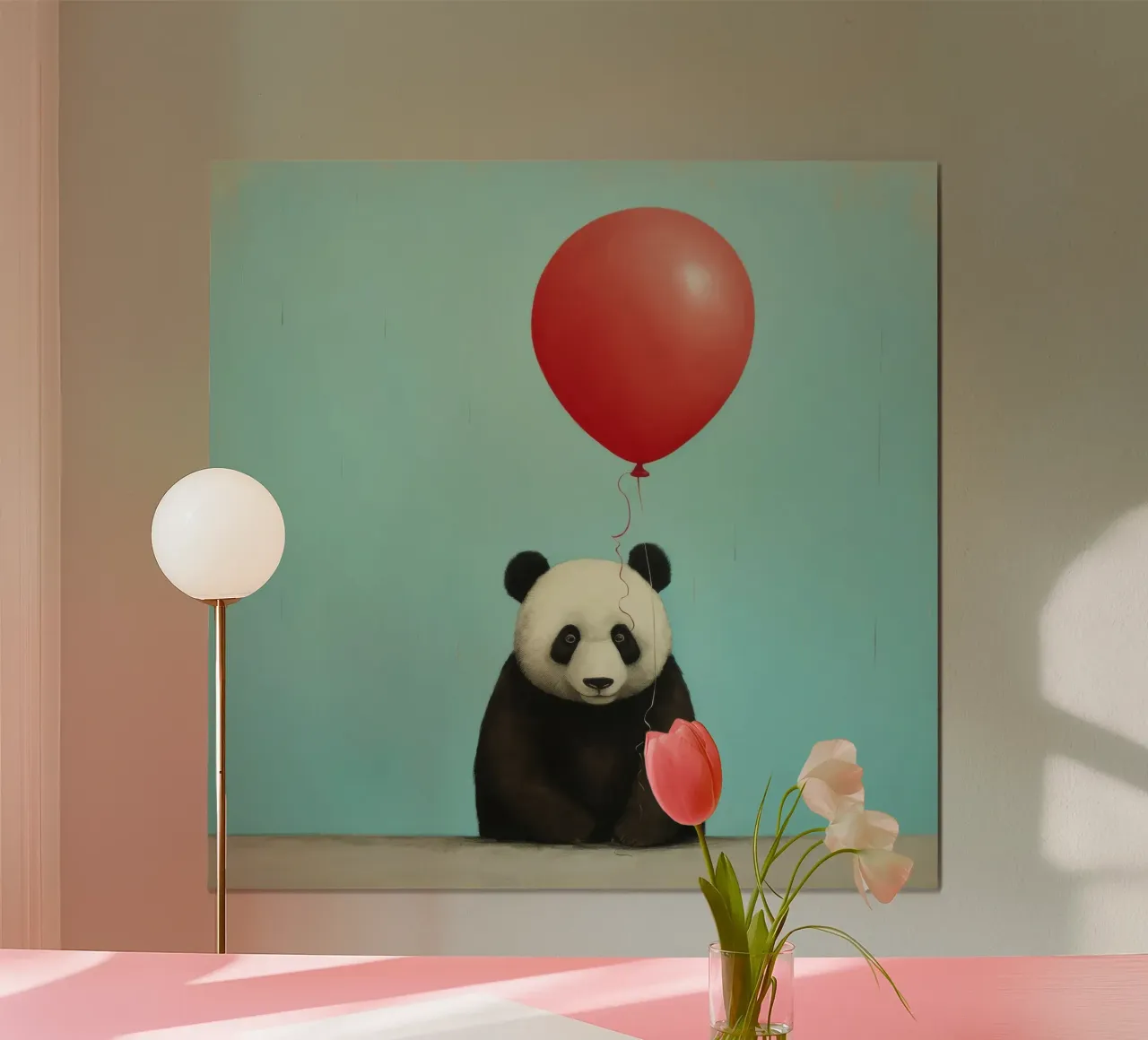 Orso panda minimale 3 carta hahnemühle da Minimal Animal Art