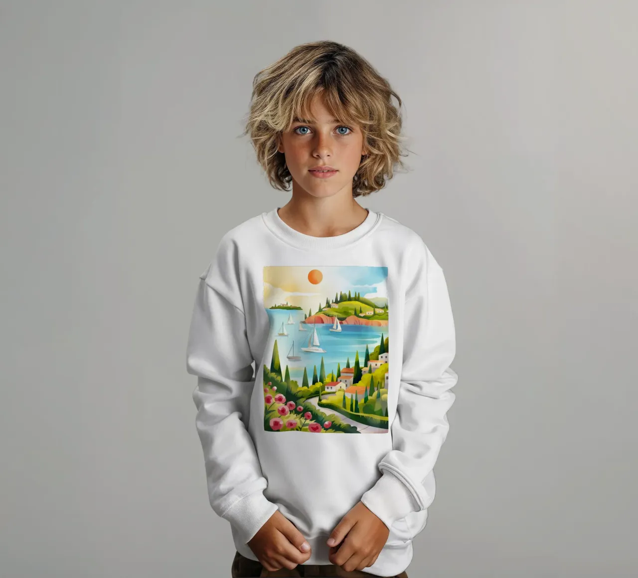 Serenità a vela felpa bambino da Artie Shifa
