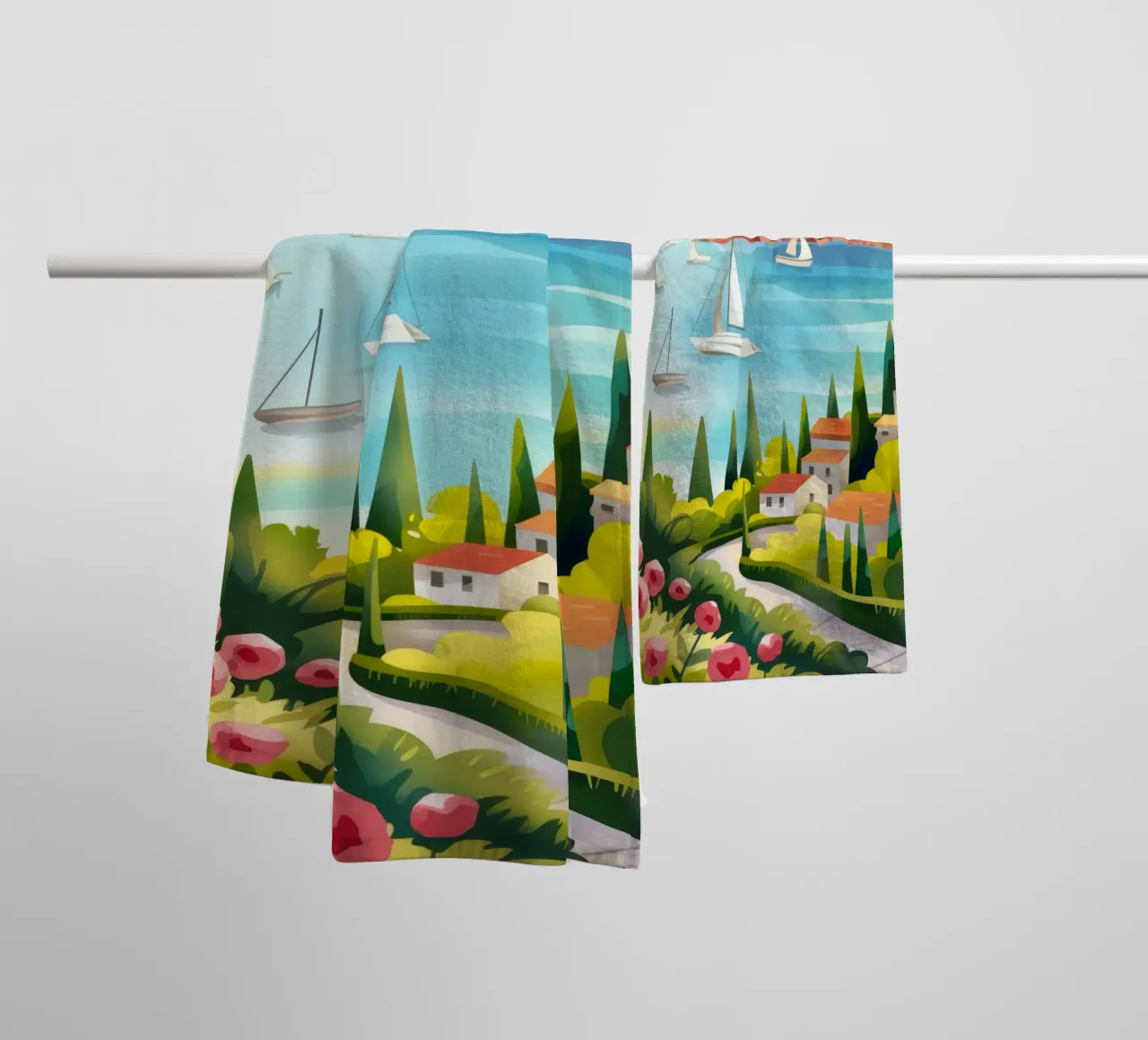 Sailing Serenity towel by Artie Shifa