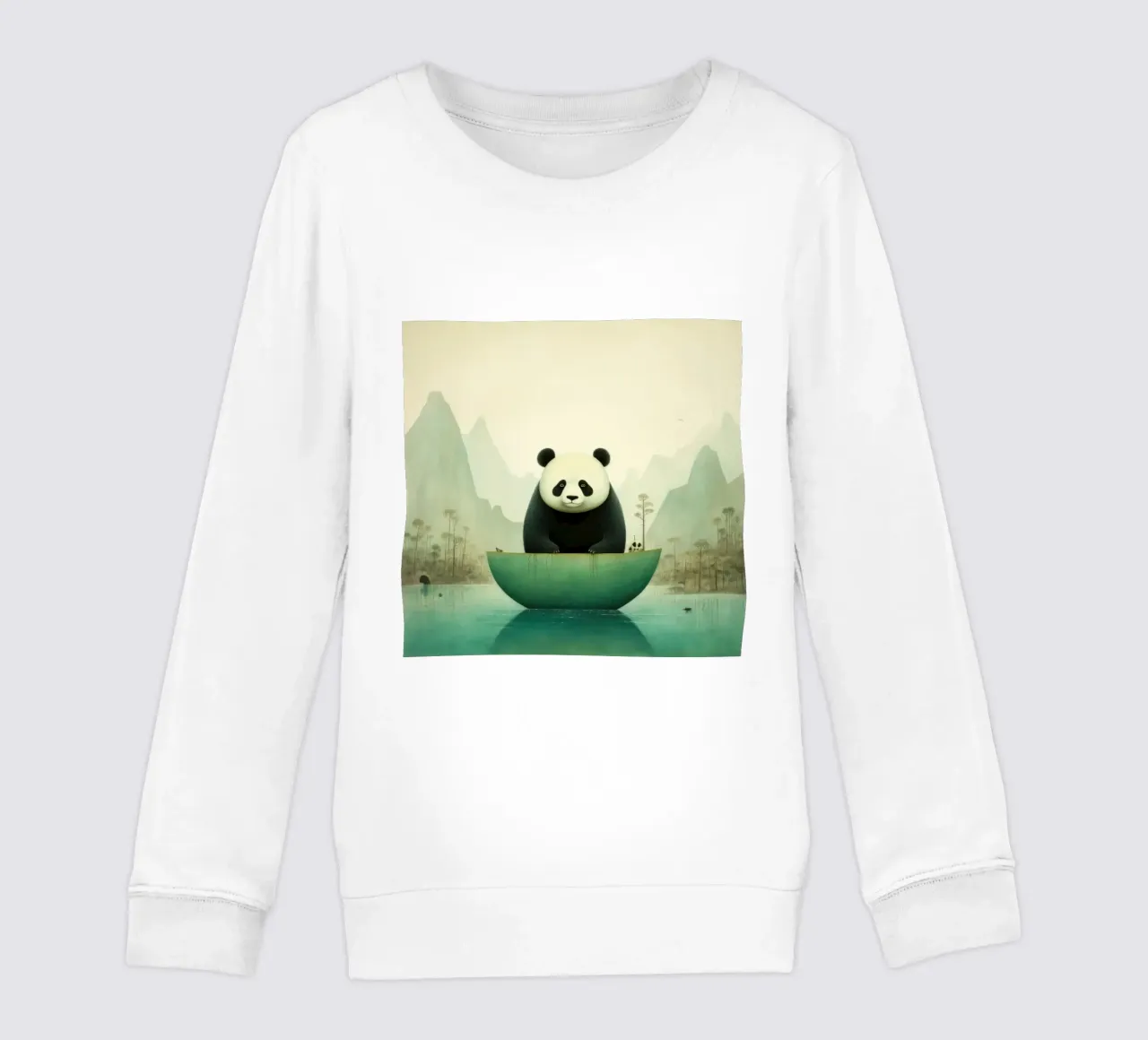Orso panda minimale 4 felpa bambino da Minimal Animal Art