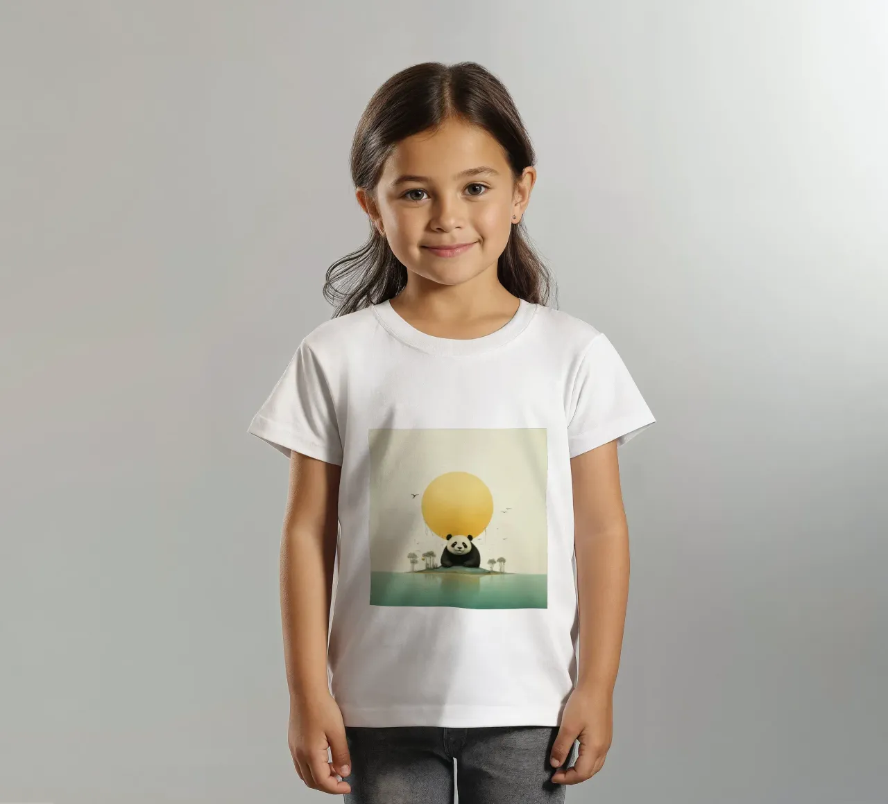 Minimal Panda Bear 1 kids t-shirt by Minimal Animal Art