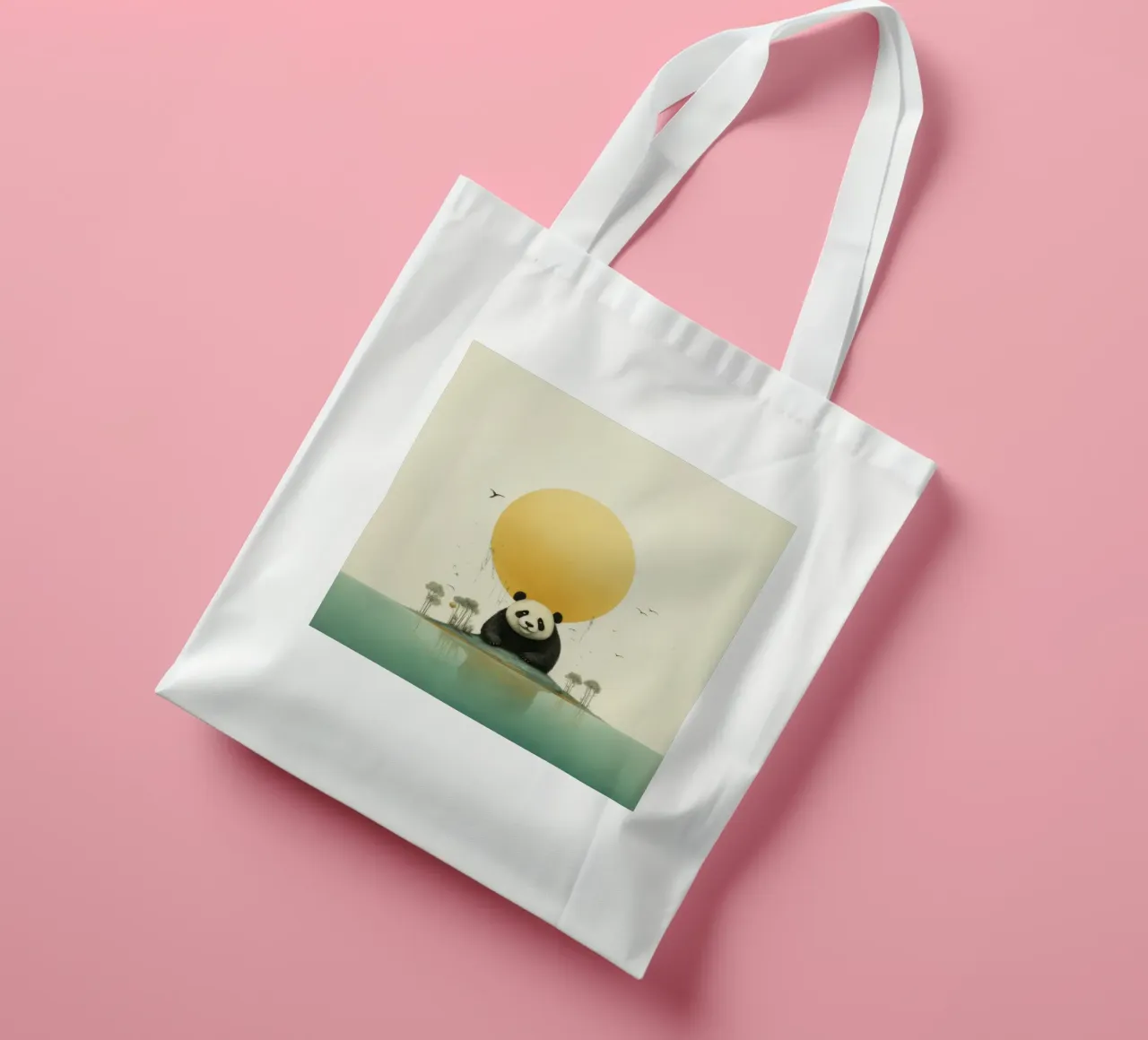 Minimal Pandabär 1 Jutebeutel von Minimal Animal Art