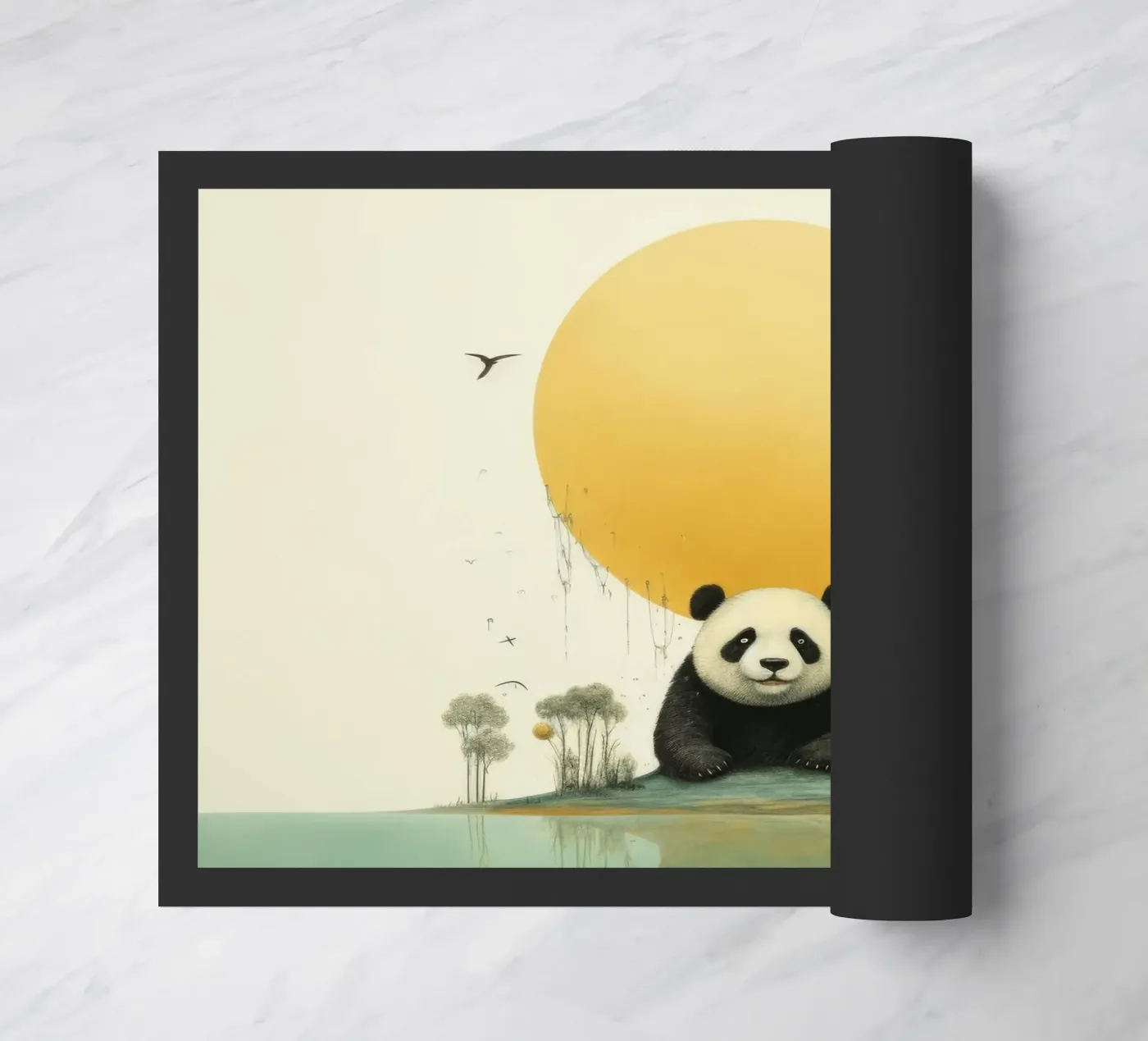 Minimo Orso Panda zerbino da Minimal Animal Art