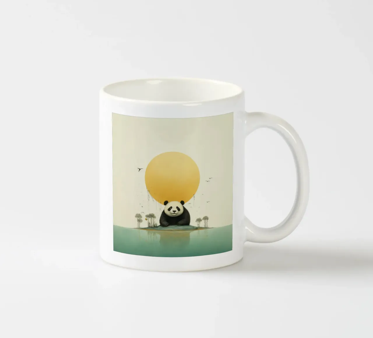 Orso panda minimale 1 tazza in ceramica da Minimal Animal Art